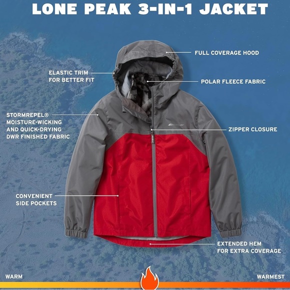 Eddie Bauer Youth 3-in-1 Jacket - Picture 9 of 11